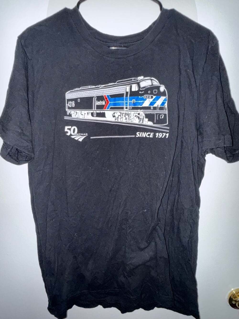 Amtrak 50th Anniversary Since 1971 Train Graphic T-Shirt